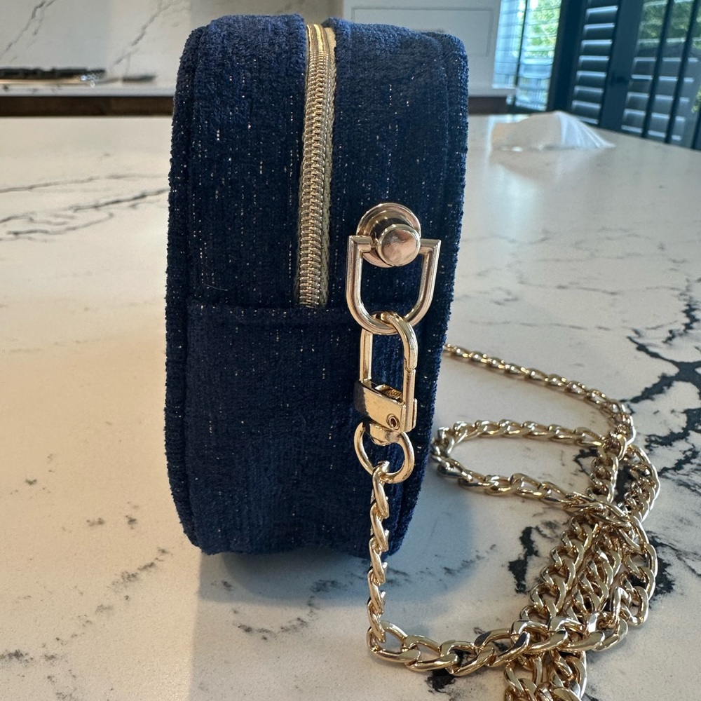 Chanel Blue & Gold Cosmetics Bag - Picture 4 of 7
